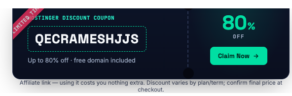 Hostinger Discount Coupon